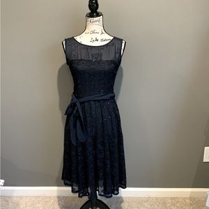 Size 4 J Taylor Navy Blue cocktail dress with sequins